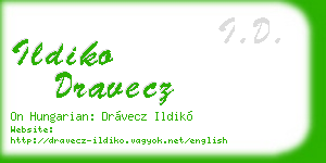 ildiko dravecz business card