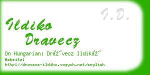 ildiko dravecz business card